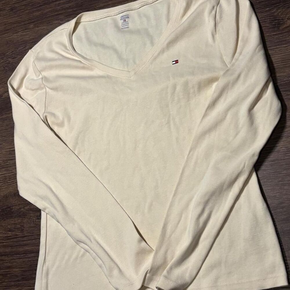 Tommy-hilfiger Women's Cream and Yellow Shirt